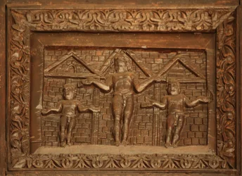 Panel from 5th Century Door: The Crucifixion Orans